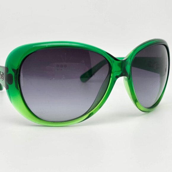 *SOLD* Dolce & Gabbana D&G8081 1782/8G Crystal Green Frame Blue Lens Sunglasses - Picture 6 of 12
